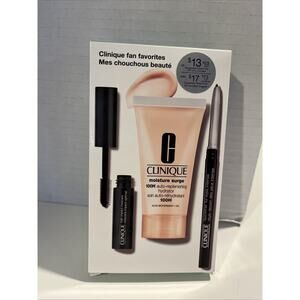 CLINIQUE FAN FAVORITES - Set of 3 Minis - Eyeliner- Moisture Surge - Mascara NEW
